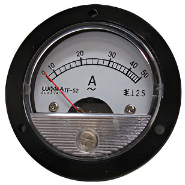 AMPERIMETRO REDONDO SF-52 50A LUKMA