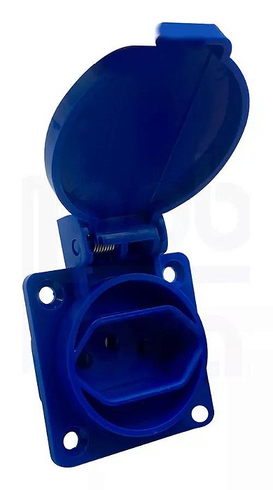 TOMADA EMBUTIR PAINEL  2P+T 10-20A AZUL LUKMA