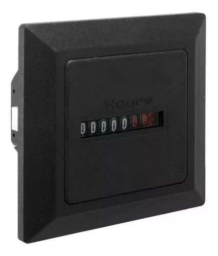 HORIMETRO PRETO 220V* 48X48X40MM ANALOGICO