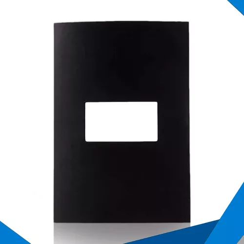 PLACA 4X2 1 POSTO C/ SUPORTE EBONY CLEAN  MARGIRIUS