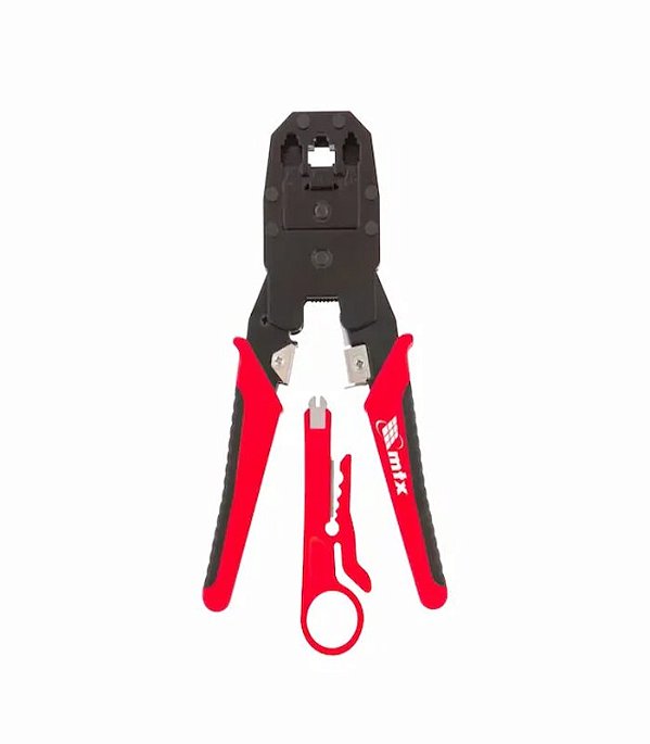 ALICATE CRIMPADOR VERMELHO RJ11/RJ12/RJ45 COM DESENCAPADOR MTX