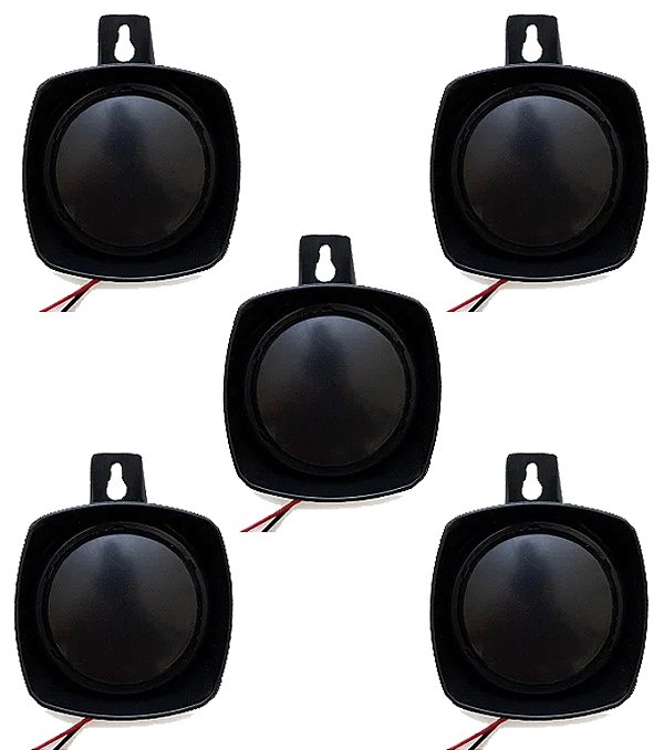 KIT 5 SIRENE PIEZO ELETRICA MEGA 24V PT