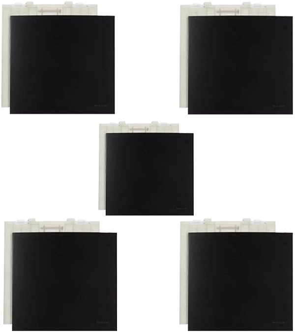 KIT 5 PLACA 4X4 CEGA C/ SUPORTE EBONY CLEAN MARGIRIUS