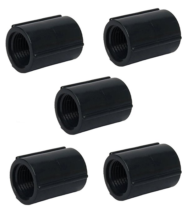 KIT 5 LUVA PRETA ROSCAVEL 1/2" MASSTER