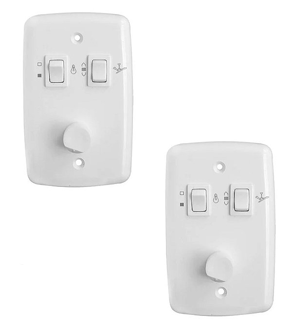 KIT 2 CHAVE ROTATIVA BIVOLT BR REVERSAO VENTILADOR 300 RIMA