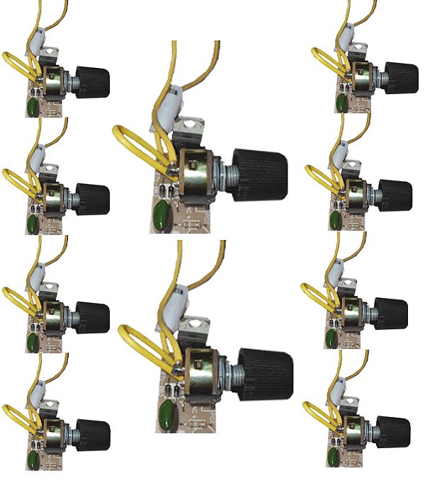 KIT 10 DIMMER ROTATIVO  OFF 1000 W BIV PT 611 RIMA
