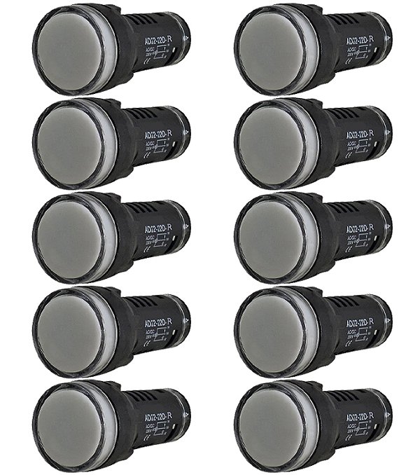 KIT 10 SINALEIRO LED AD22-22MM 220V BRANCO STARK