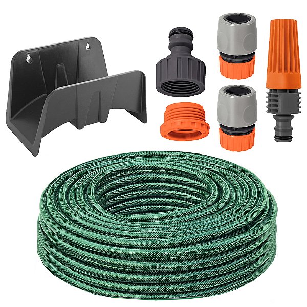 20MT MANGUEIRA JARDIM ESP FLEX PVC TRAMONTINA + ACESSÓRIOS