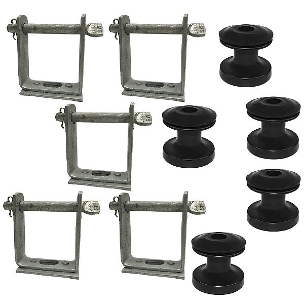 KIT 5 RACK ARMACAO 3/16 PADRAO  COM ISOLADOR