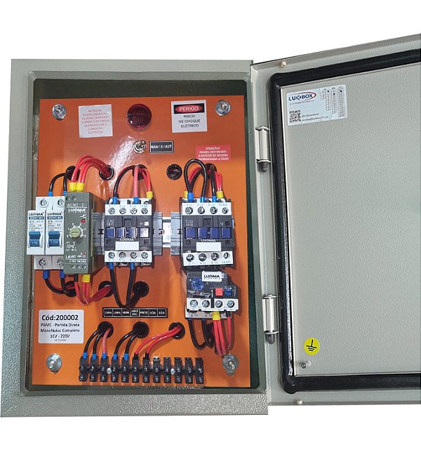 PAINEL PARTIDA DIRETA MONOFÁSICO PDMC 220V 1CV LUKMA