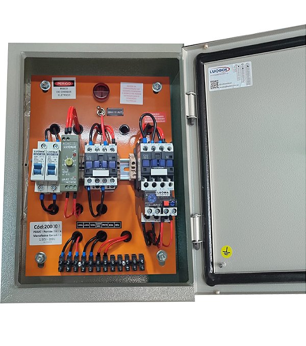PAINEL PARTIDA DIRETA MONOFÁSICO PDMC 220V 1,5CV LUKMA