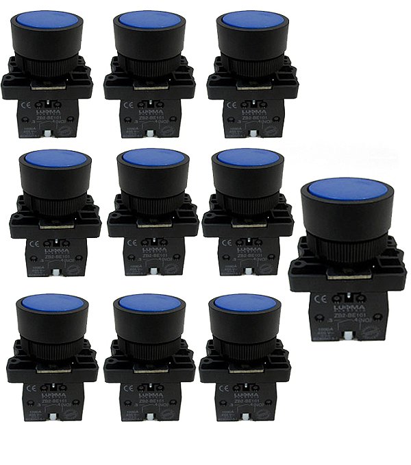 KIT 10 BOTAO LK2 EA61 PLASTICO AZUL NA LUKMA