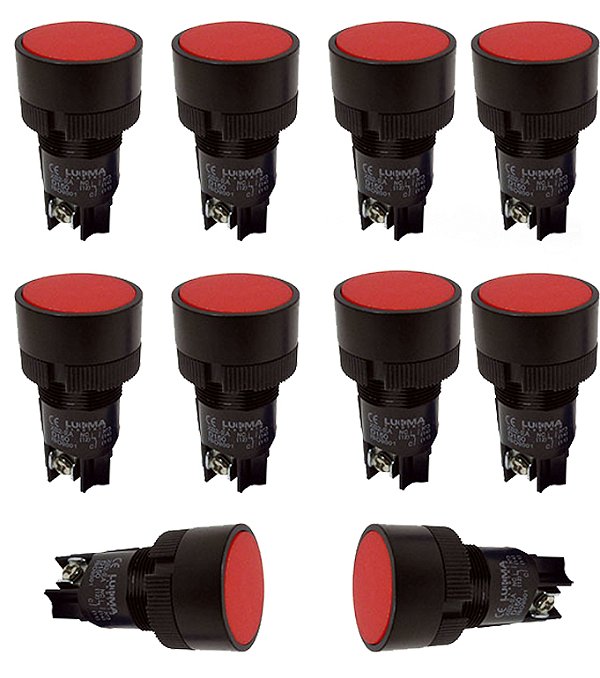 KIT 10 BOTAO MONOBLOCO 1NA 1NF LK EA145 VM LUKMA