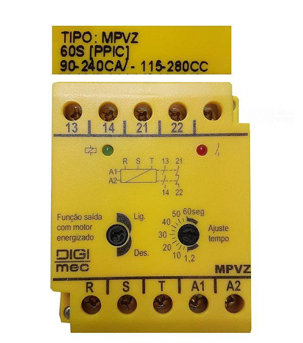 RELE MOVIMENTO ZERO MPVZ60S 90 240CA/115 280CC DIGIMEC