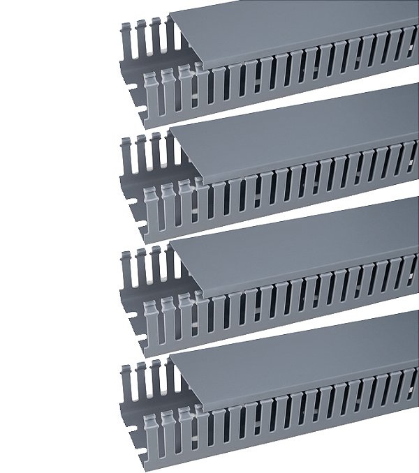 KIT 4 CANALETA ABERTA  CINZA 30X50X2000MM STARK