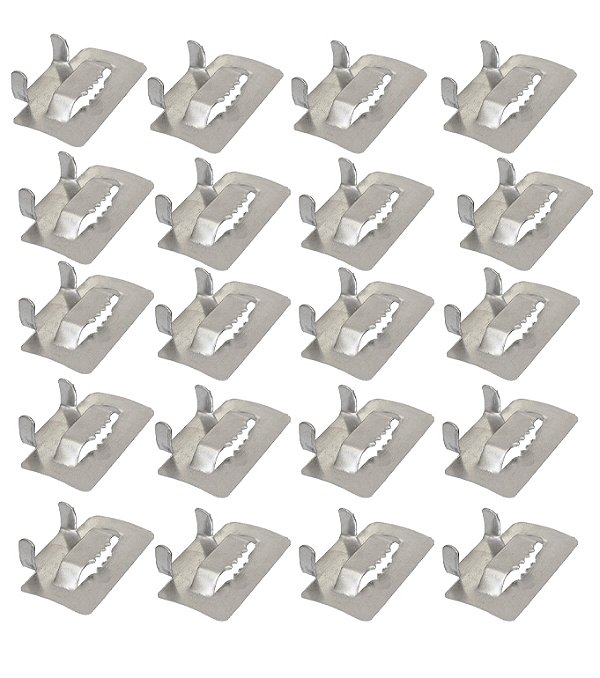 KIT 20 FECHO GALVANIZADO P/ FITA LISA/PERFURADA 3/4"