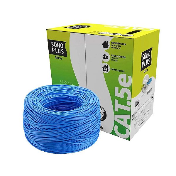 CABO LAN REDE 100% COBRE SOHOPLUS AZUL CAT5E 305 MT FURUKAWA