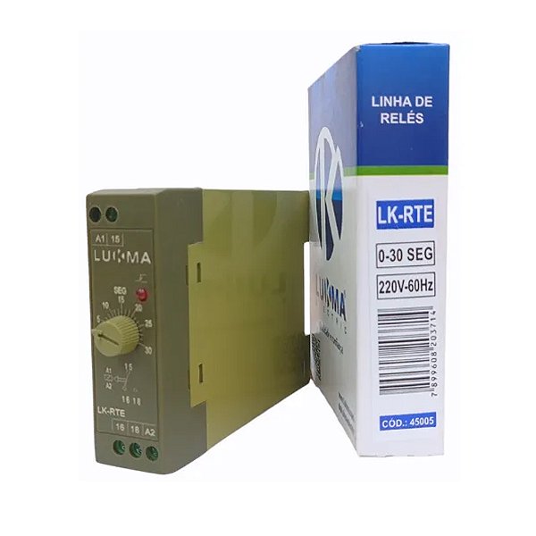 RELE TEMP LK-RTE 0-30S 220V CX ESTR LUKMA