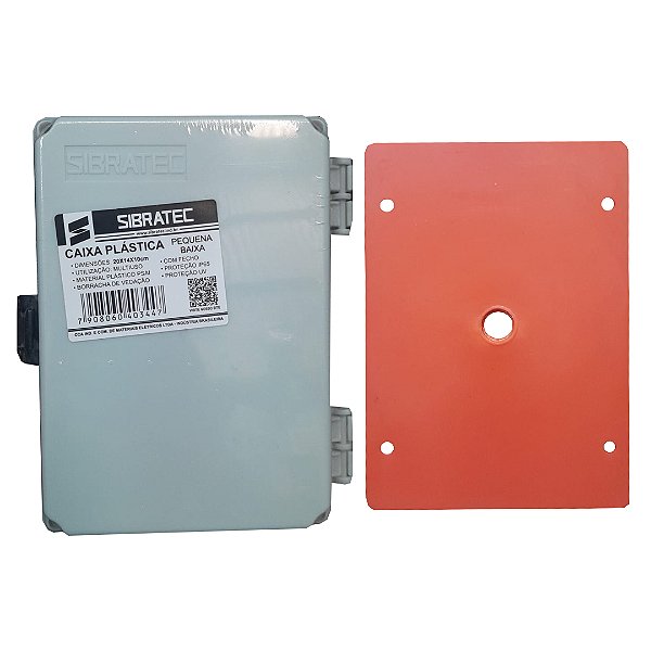 KIT CAIXA PLASTICA + PLACA C20-14-10CM PQ C/ FECHO BAIXA