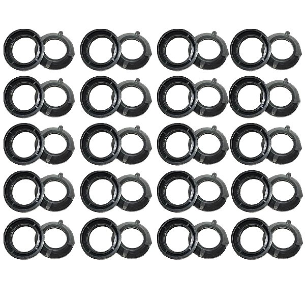 KIT 20 ARRUELA / BUCHA PVC 1/2 1.1/4x1/2 PRETO