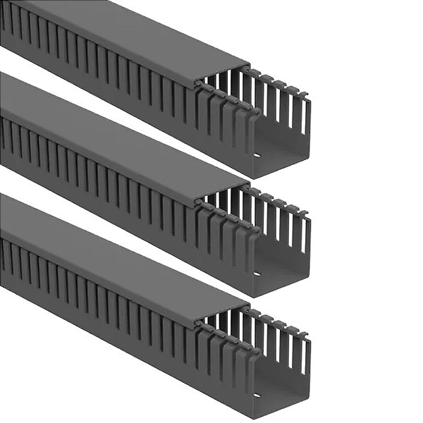 KIT 3 CANALETA ABERTA CINZA 50X50 2 METROS SIBRATEC