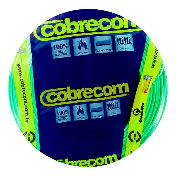 20 METROS CABO FLEXIVEL 6 MM2 VD COBRECOM