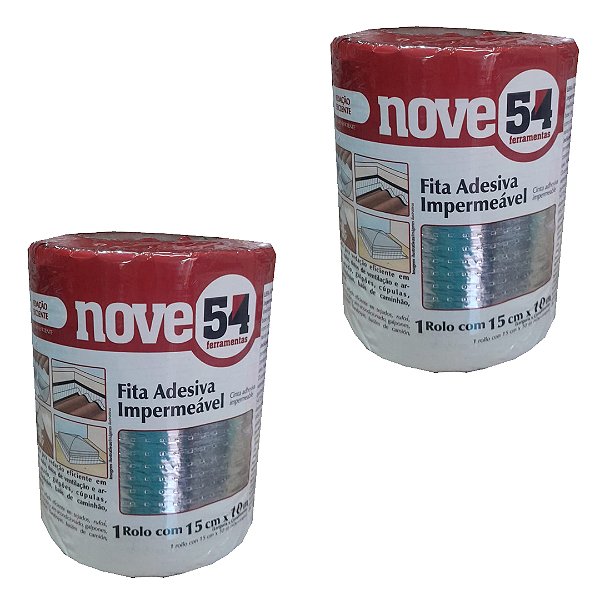KIT 02 MANTA FITA ADESIVA IMPERMEAVEL 15CM X 10M 954 VONDER
