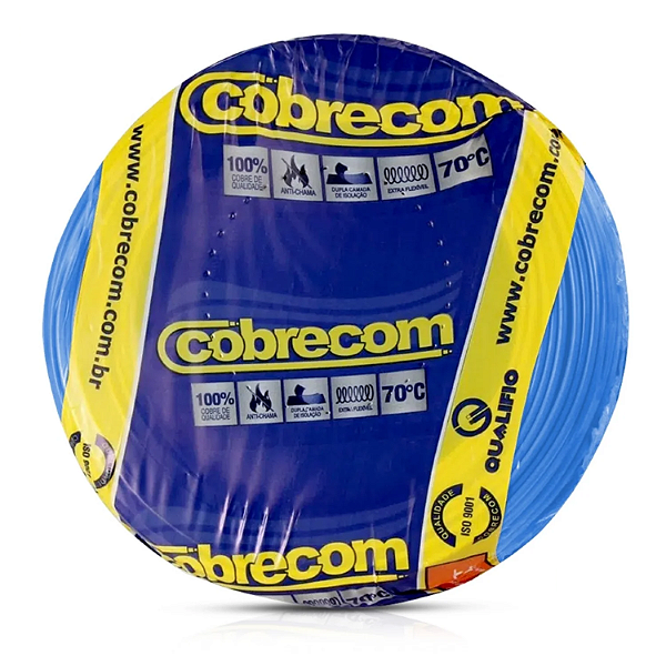 20 METROS CABO FLEXIVEL 6MM AZUL 750V COBRECOM