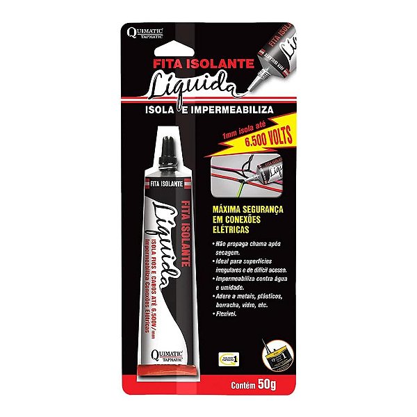 FITA ISOLANTE LIQUIDA  50GR  PRETA BISN. QUIMATIC