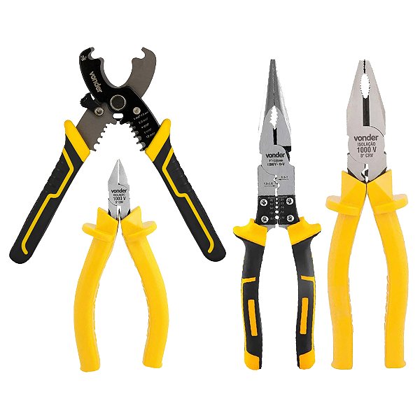 KIT PROFISSINAL VONDER DE ALICATES ALTO DESEMPENHO