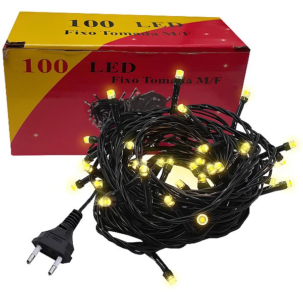 PISCA PISCA 100 LED 3000K 127V FIO VERDE M/F 10MT
