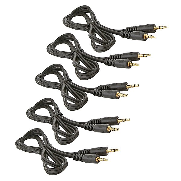 KIT 5 CABOS P2 + P2ST 2,0M PRETO