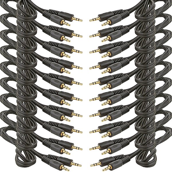 KIT 20 CABOS P2 + P2ST 2,0M PRETO