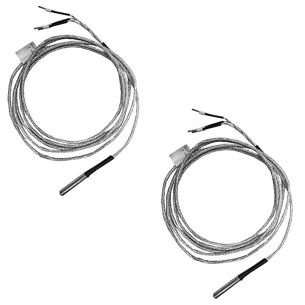 KIT 2 TERMOPAR PT100 3 FIOS HASTE 6X30MM CABO 2000MM WJE