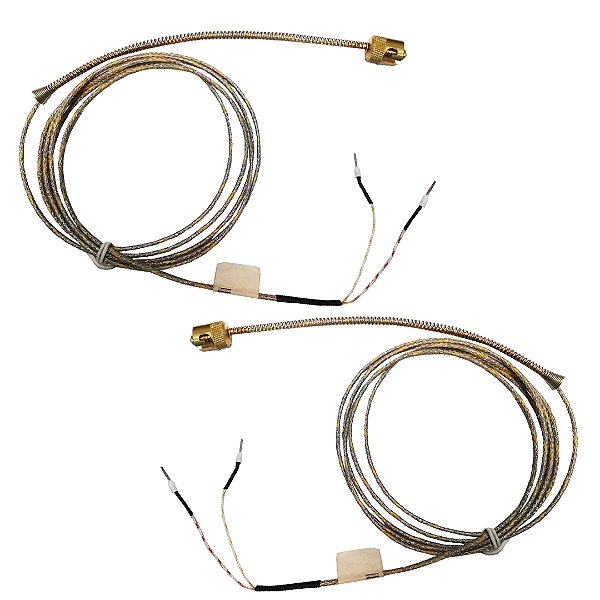 KIT 2 TERMOPAR TIPO K BAIONET P6 CABO 2FIOS  2,0M CABO VM/AM