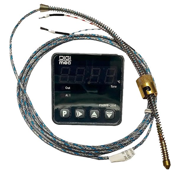 KIT CONTROLADOR + TERMOPAR TEMPERATURA FHME 214 24/240 VCA/VCC SAIDA SSR   - DIGIMEC