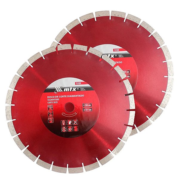 KIT 2 DISCO DE CORTE SEGMENTADO SEG 350X25,4MM