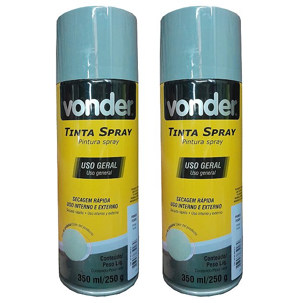 KIT 02 PRIMER FUNDO SPRAY USO GERAL 350ML VONDER