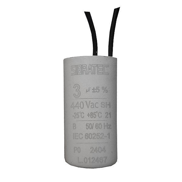CAPACITOR PERMANENTE COM CABO 3,00 UF/440V
