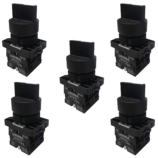 KIT 5 CHAVE LK2-ED53 PLASTICO 3 POS. 2NA C/ RETORNO LUKMA