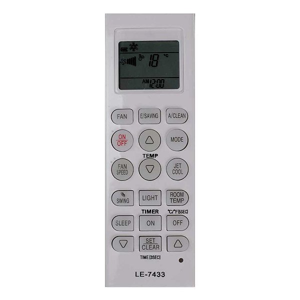 CONTROLE REMOTO AR COND LG LE-7433