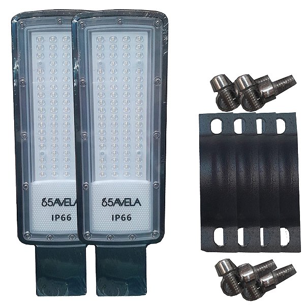 KIT 2 LUMINARIA PUBLICA SMD 100W 6500K IP6631