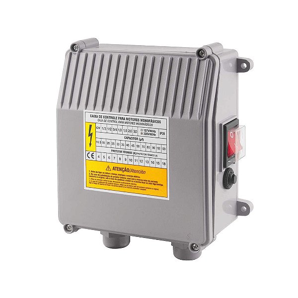 CHAVE BOX COMANDO P/BOMBA CANETA 3"  0,33HP 220 VONDER