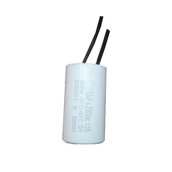 CAPACITOR 2 FIOS METALIZADO 12 UF X 250V  TRI