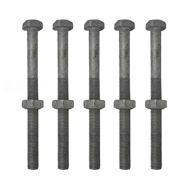 KIT 5 PARAFUSO GALV FOGO POSTE PADRAO 16X150MM 5/8X6" M16