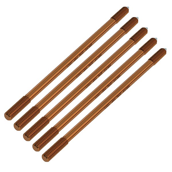 KIT 5 HASTE ALTA CAMADA ATERRAMENTO 5/8 PROLONG 14.3MMX2,4M