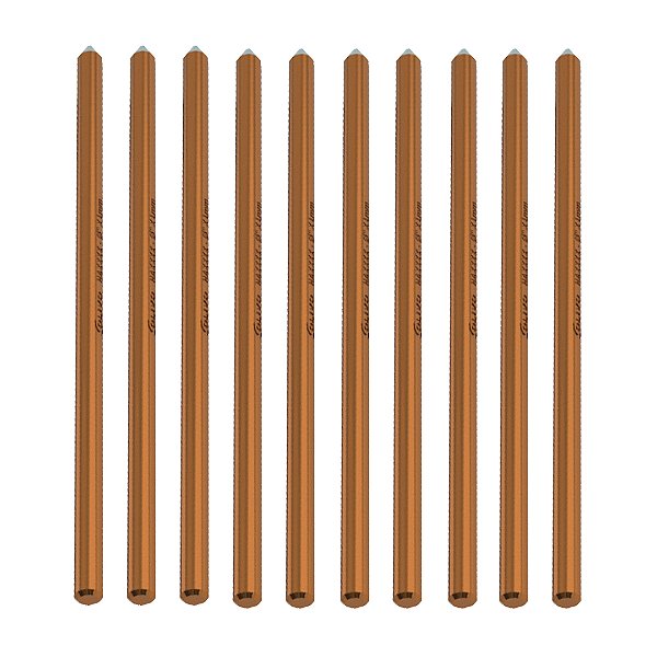 KIT 10 HASTE ALTA CAMADA  ATERRAMENTO 5/8 AC 14,3MMX2,4M