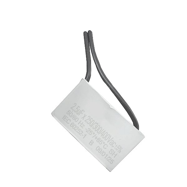 CAPACITOR 2,5X250/400V QUADR 2 FIOS METALIZADO TRI
