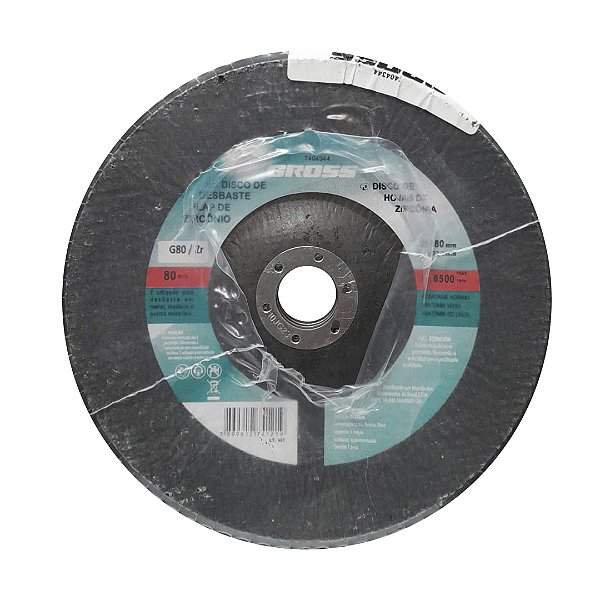 DISCO FLAP, ZIRCONIO, GRAO 80, 180 X 22MM GROSS