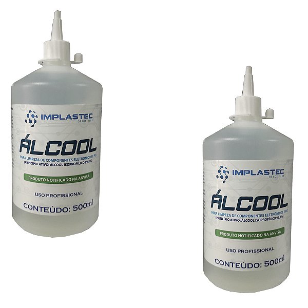 KIT 2 ALCOOL ISOPROPILICO 500ML